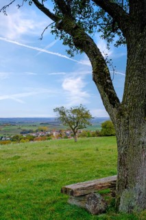 View from the Blasienberg, Kirchheim an der Ries, Noerdlinger Ries, Ostalbkreis,