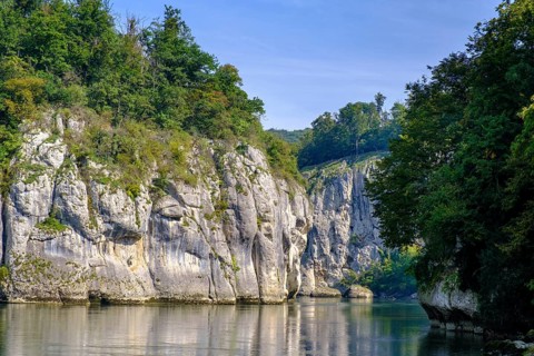 Danube Gorge, Weltenburger Enge, Gorge, Upper Jura, Weltenburg, Kelheim on the Danube, Lower