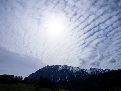 Cloudy mood over the Grimming, near Bad Mitterndorf, Styria, Austria, Europe