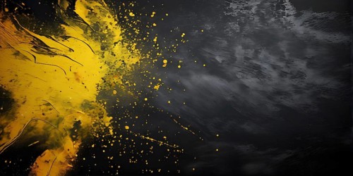 Marble textured yellow and black chalkboard as illustration background, AI generated