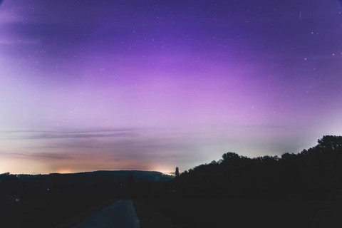 Aurora Borealis, Gruiten, Haan, North Rhine-Westphalia, Germany, Europe