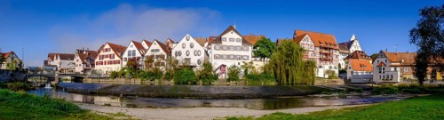Danube in Riedlingen, Swabian Alb, Upper Danube, Upper Swabia, Swabia, Baden-Wuerttemberg, Germany,
