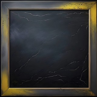 Marble textured yellow and dark grey chalkboard as illustration background, AI generated