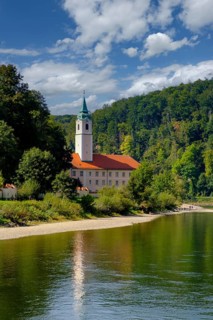 Weltenburg Monastery on the Danube, Danube Gorge, Weltenburger Enge, Gorge, Upper Jura, Weltenburg,