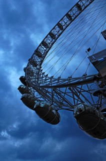 Ferris wheel, the London Eye in the evening, London, England, Great Britain