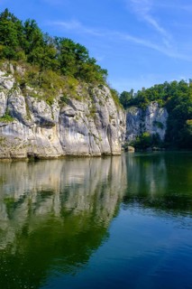 Danube Gorge, Weltenburger Enge, Gorge, Upper Jura, Weltenburg, Kelheim on the Danube, Lower