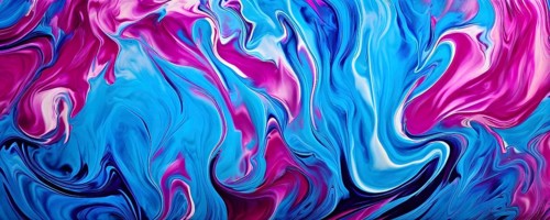 Marble textured blue and magenta chalkboard as illustration background, AI generated