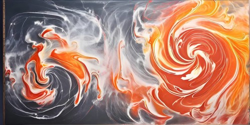 Marble textured orange and grey chalkboard as illustration background, AI generated