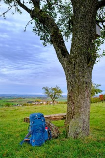 View from the Blasienberg, Kirchheim an der Ries, Noerdlinger Ries, Ostalbkreis,