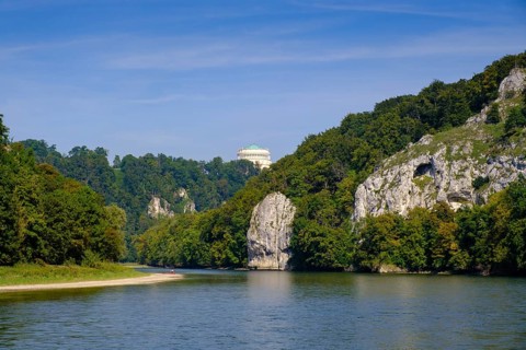 Danube Gorge, Weltenburger Enge, Gorge, Upper Jura, Weltenburg, Kelheim on the Danube, Lower
