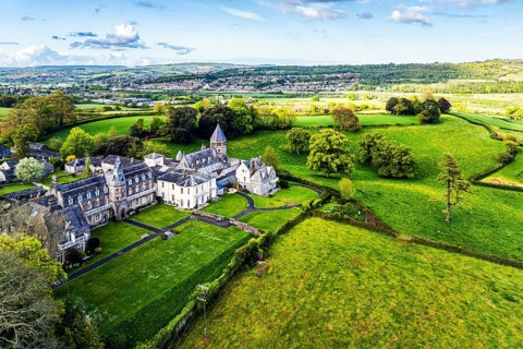 The Priory from a drone, Abbotskerswell Priory, Retirement Village, Abbotskerswell, Newton AbbotThe