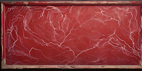 Marble textured red chalkboard as illustration background, AI generated