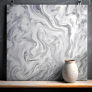 Marble textured grey chalkboard as illustration background, AI generated