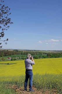 Rapeseed field, photographer, May, Saxony, Germany, Europe
