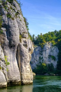 Danube Gorge, Weltenburger Enge, Gorge, Upper Jura, Weltenburg, Kelheim on the Danube, Lower