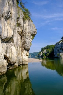 Danube Gorge, Weltenburger Enge, Gorge, Upper Jura, Weltenburg, Kelheim on the Danube, Lower