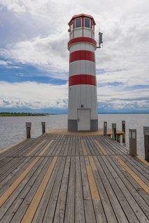 Lighthouse, Podersdorf, Lake Neusiedl, Lake, jetty, Austria, Europe