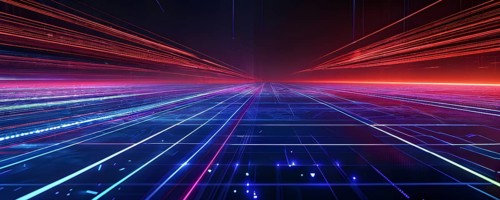 AI generated laser lines intertwining intersecting overlapping each other