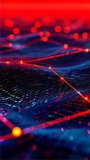 AI generated laser lines intertwining intersecting overlapping each other