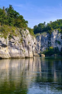 Danube Gorge, Weltenburger Enge, Gorge, Upper Jura, Weltenburg, Kelheim on the Danube, Lower