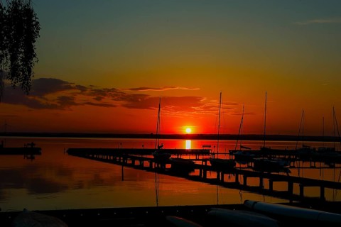 Evening at Lake Duemmer, sunset, sunset, silence, vastness, tranquillity, water, inland lake,