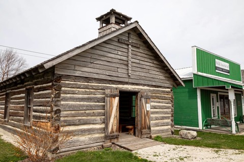 Fort Dodge, Iowa, The Prairie Chapel at the Fort Museum and Frontier Village. Operated by the Fort