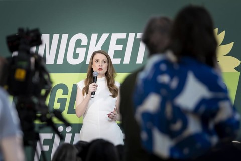 Terry Reintke, top candidate for the European elections of Buendnis 90/DIE Gruenen, photographed at