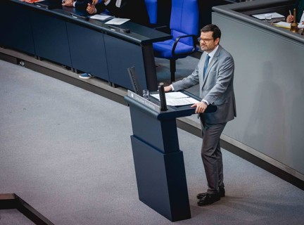 Marco Buschmann, Federal Minister of Justice, speaks on the Bureaucracy Reduction Act at the 170th
