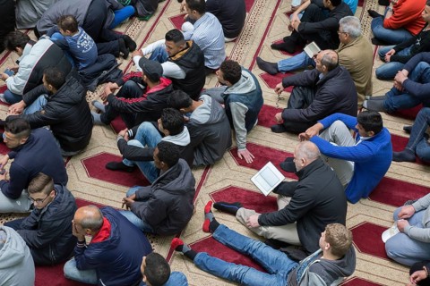 Muslims in Berlin gathered for prayer on 1 May 2015 at the Dar Assalam Mosque, Neukoelln Meeting