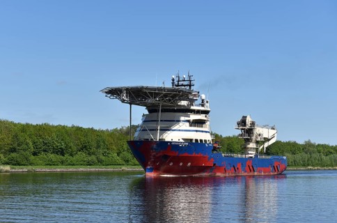 Geoquip Elena, offshore supply vessel, specialised vessel in the Kiel Canal, Kiel Canal,