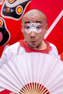 Portrait of Chinese performance artist, Chengdu, Sichuan, China, Asia