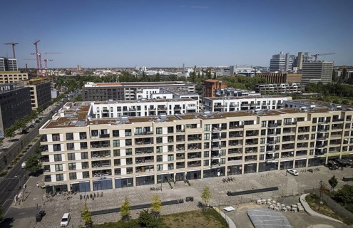 New-build flats in Berlin, Heidestrasse (photo for editorial use only, no property release