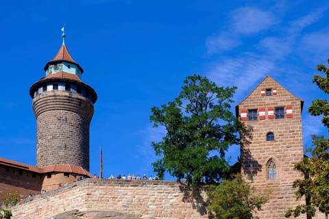 Imperial Castle, with Sinweltturm, Nuremberg Castle, Nuremberg, Middle Franconia, Franconia,