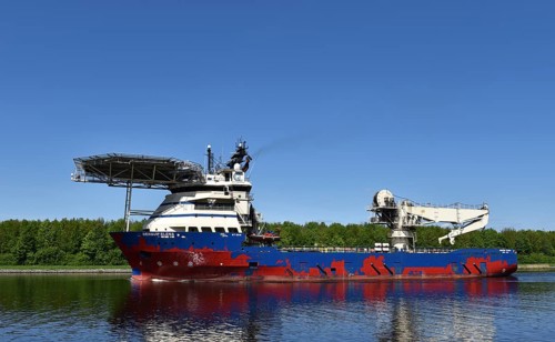 Geoquip Elena, offshore supply vessel, specialised vessel in the Kiel Canal, Kiel Canal,
