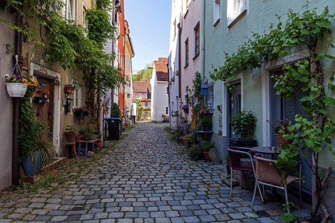 Ledergasse, Landsberg am Lech, Upper Bavaria, Bavaria, Germany, Europe
