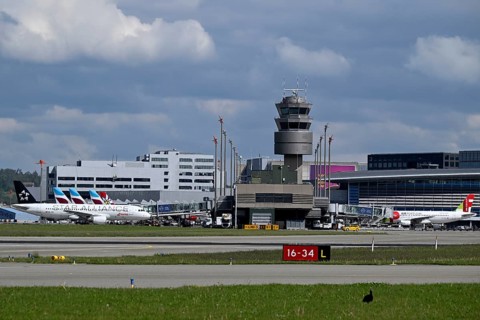 Airport control tower, Zurich Kloten, Switzerland, Europe