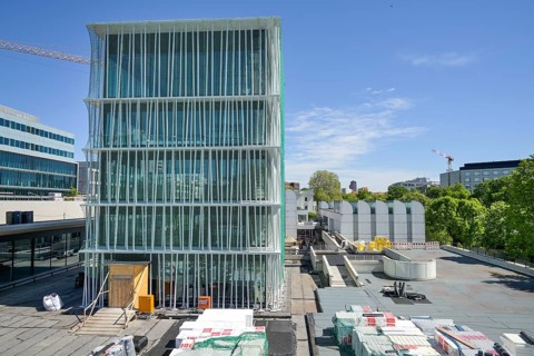 Construction site, new building, Bauhaus-Archiv Museum fuer Gestaltung, Klingelhoeferstrasse,