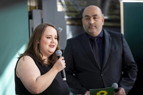 Ricarda Lang, Federal Chairwoman of Buendnis 90/DIE Gruenen, and Omid Nouripour, Buendnis 90/DIE