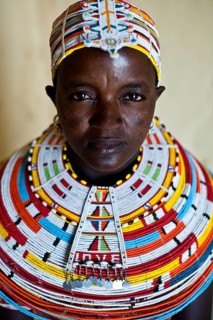 Portrait of a woman from the Samburu tribe, Kenya, Africa