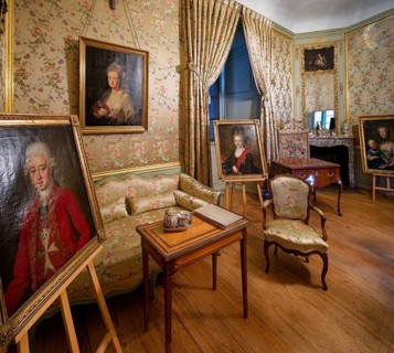 Salon of Electress Elisabeth Auguste, Schwetzingen Palace, interior view, Schwetzingen,