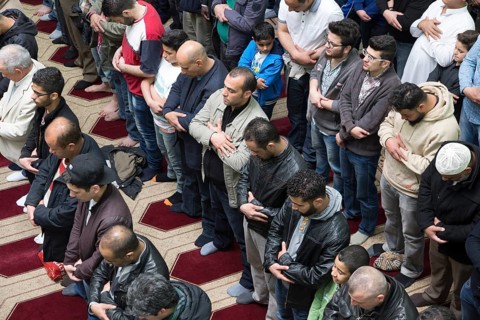 Muslims in Berlin gathered for prayer on 1 May 2015 at the Dar Assalam Mosque, Neukoelln Meeting
