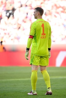 Goalkeeper Manuel Neuer FC Bayern Munich FCB (01) from behind, Allianz Arena, Munich, Bavaria,