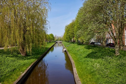Mittelburggraben in Friedrichstadt, North Friesland district, Schleswig-Holstein, Germany, Europe