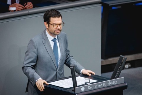 Marco Buschmann, Federal Minister of Justice, speaks on the Bureaucracy Reduction Act at the 170th