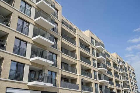 New build, residential building, Otto-Weidt-Platz, Heidestrasse, Europacity, Moabit, Mitte, Berlin,