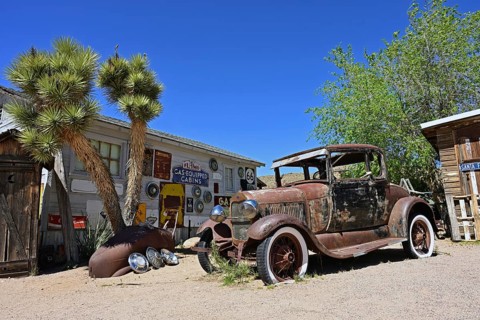 Rusty Ford Model A on Route 66, Hackberry General Store, Hackberry, Arizona