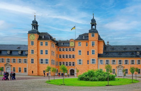 Schwetzingen Palace, Schwetzingen Palace Gardens, Schwetzingen, Baden-Wuerttemberg, Germany, Europe