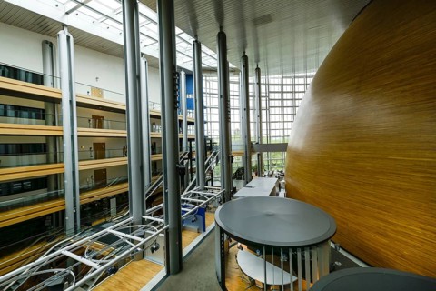 Staircase, interior view, European Parliament, 1 All. du Printemps, Strasbourg, Departement