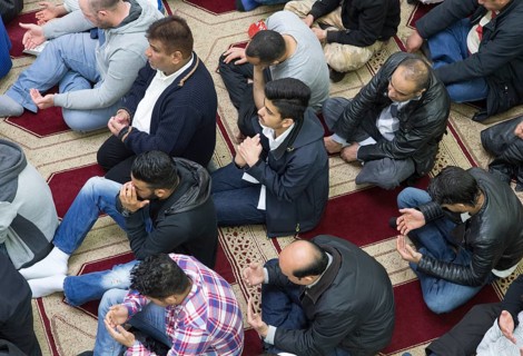 Muslims in Berlin gathered for prayer on 1 May 2015 at the Dar Assalam Mosque, Neukoelln Meeting