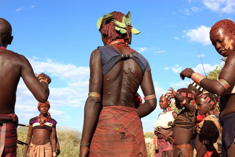 South Ethiopia, Omo region, among the Hamar tribe, Hamer, Hamma, Hammer, Amar or Amer, meeting for